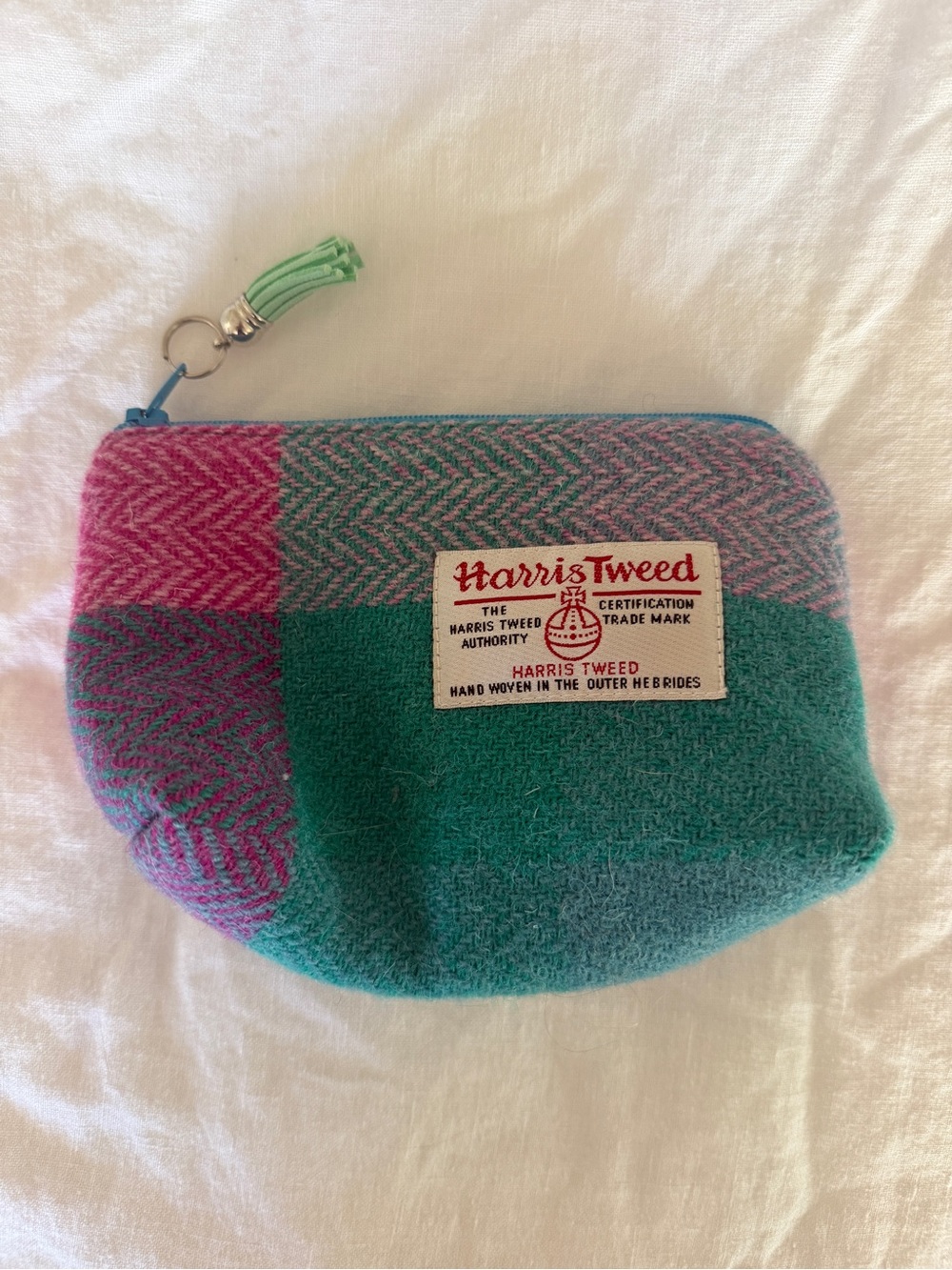 Harris Tweed 100% Multicolor Wool Pouch